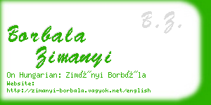 borbala zimanyi business card